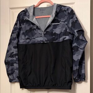 Champion Kids Camo Raincoat - Black and Gray